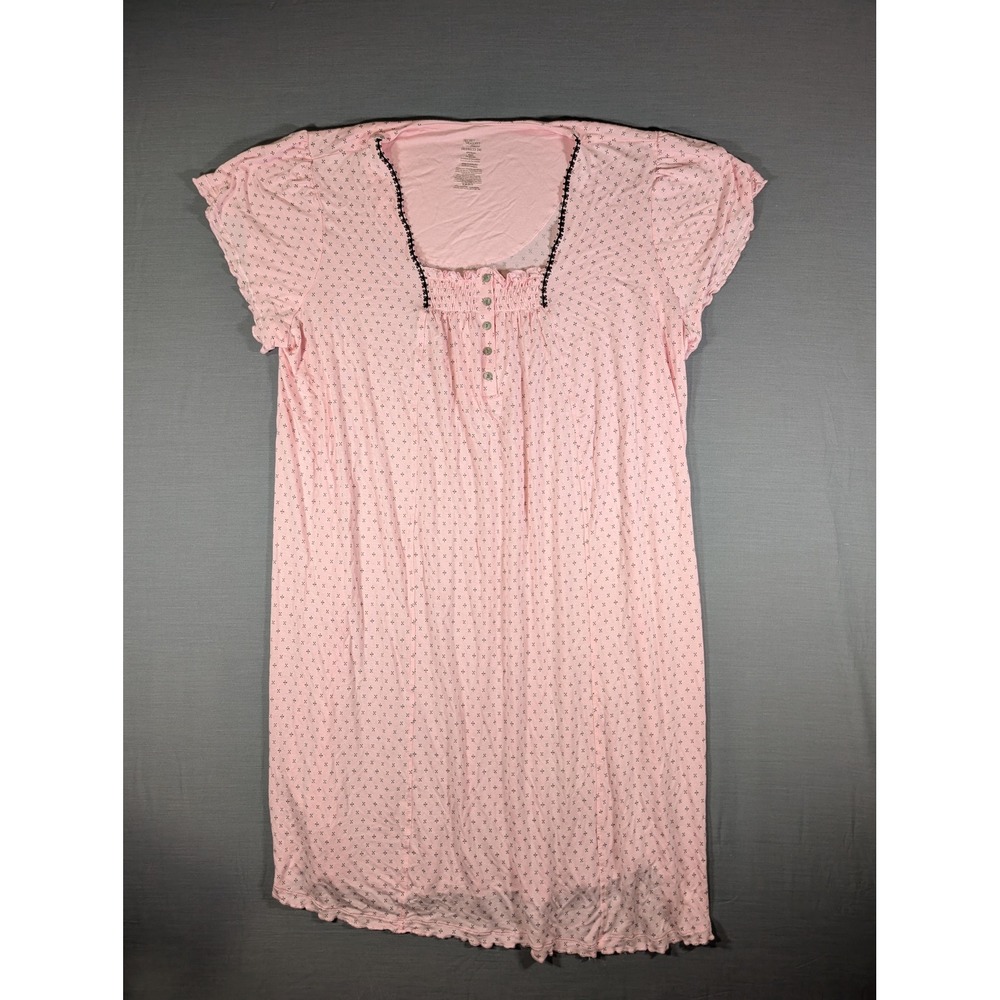 Secret Treasures Pink Geometric Nightgown Short Sleeve 3X Plus SZ26303GB